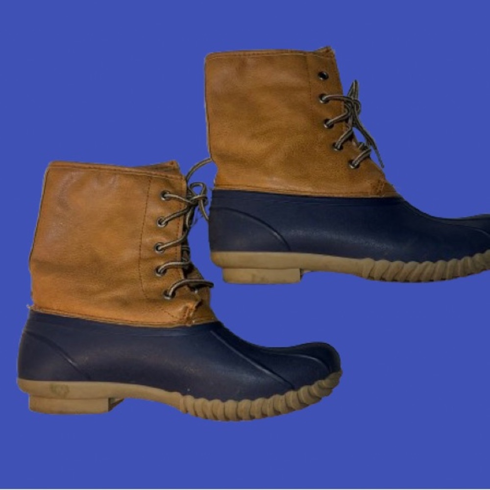 Blue Suede Shoes Women's Size 7 Duck Rain Boots - Picture 1 of 6